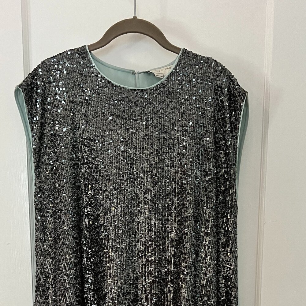New! Sachin & Babi Sequins, High-Low Top (M)